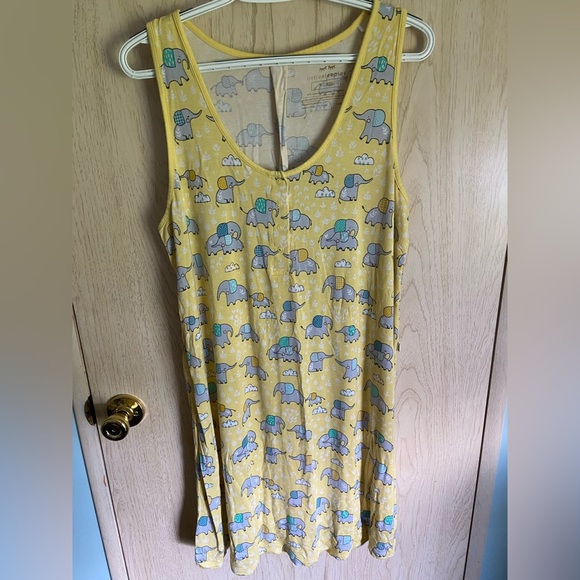 Little Sleepies Other - Little Sleepies Women's Sleeveless Nightgown Little Elephants Yellow Bamboo XL